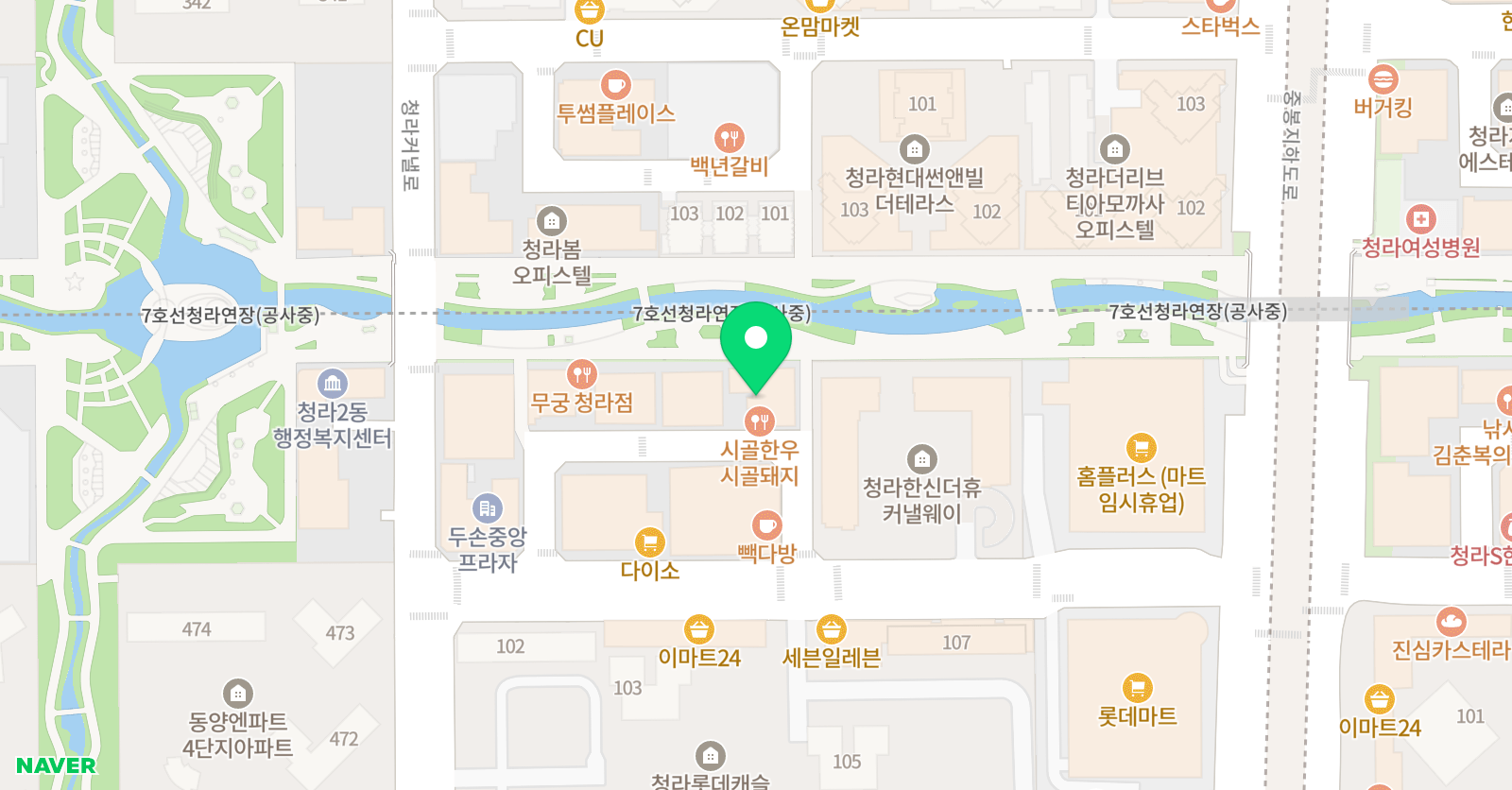KNB발레아카데미 청라캠퍼스 위치
