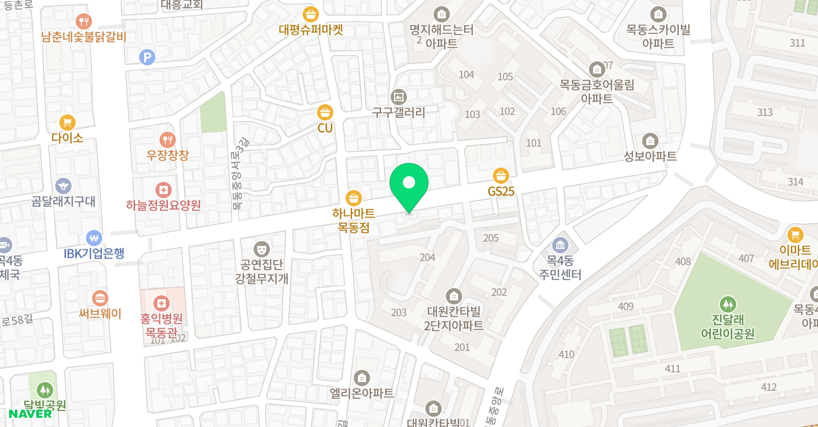 유니팝 미술학원 목동4센터 위치