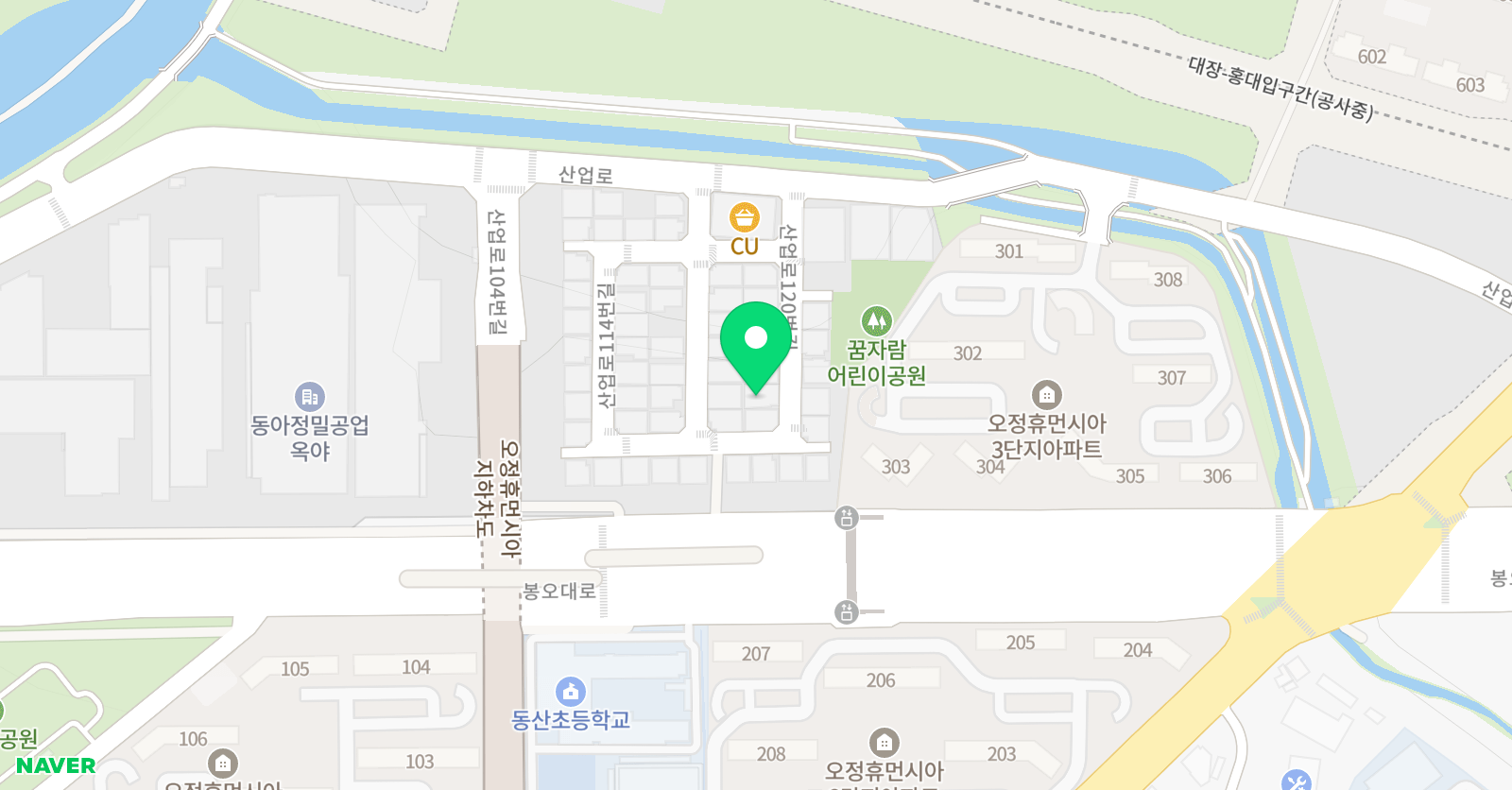 빨간펜 수학의달인 부천오정점 위치
