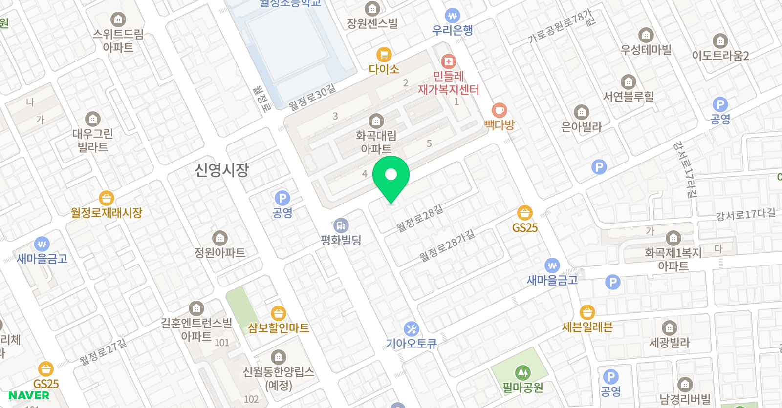 프라우드7 학원 위치
