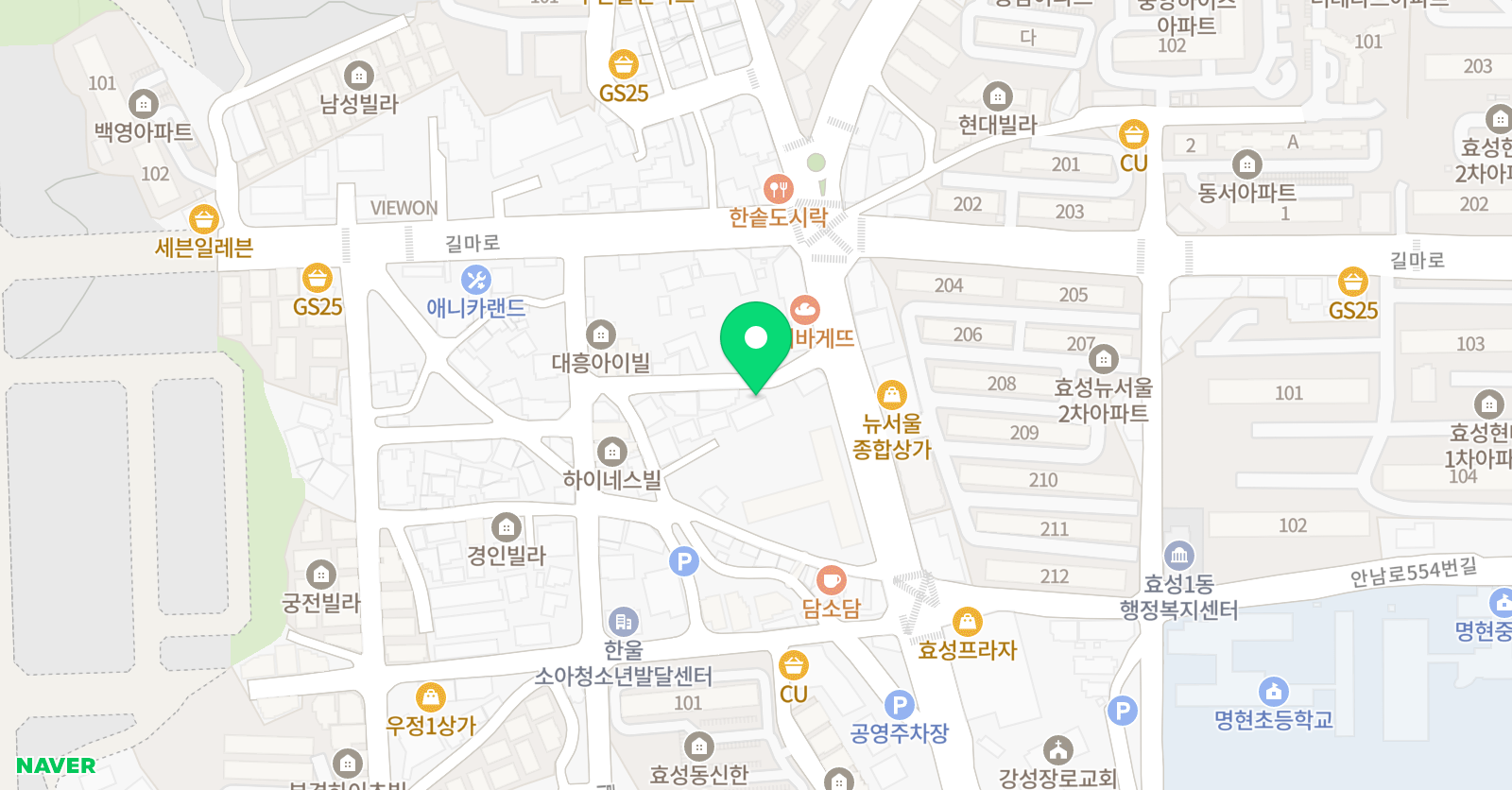 용인대온담 태권도장 위치