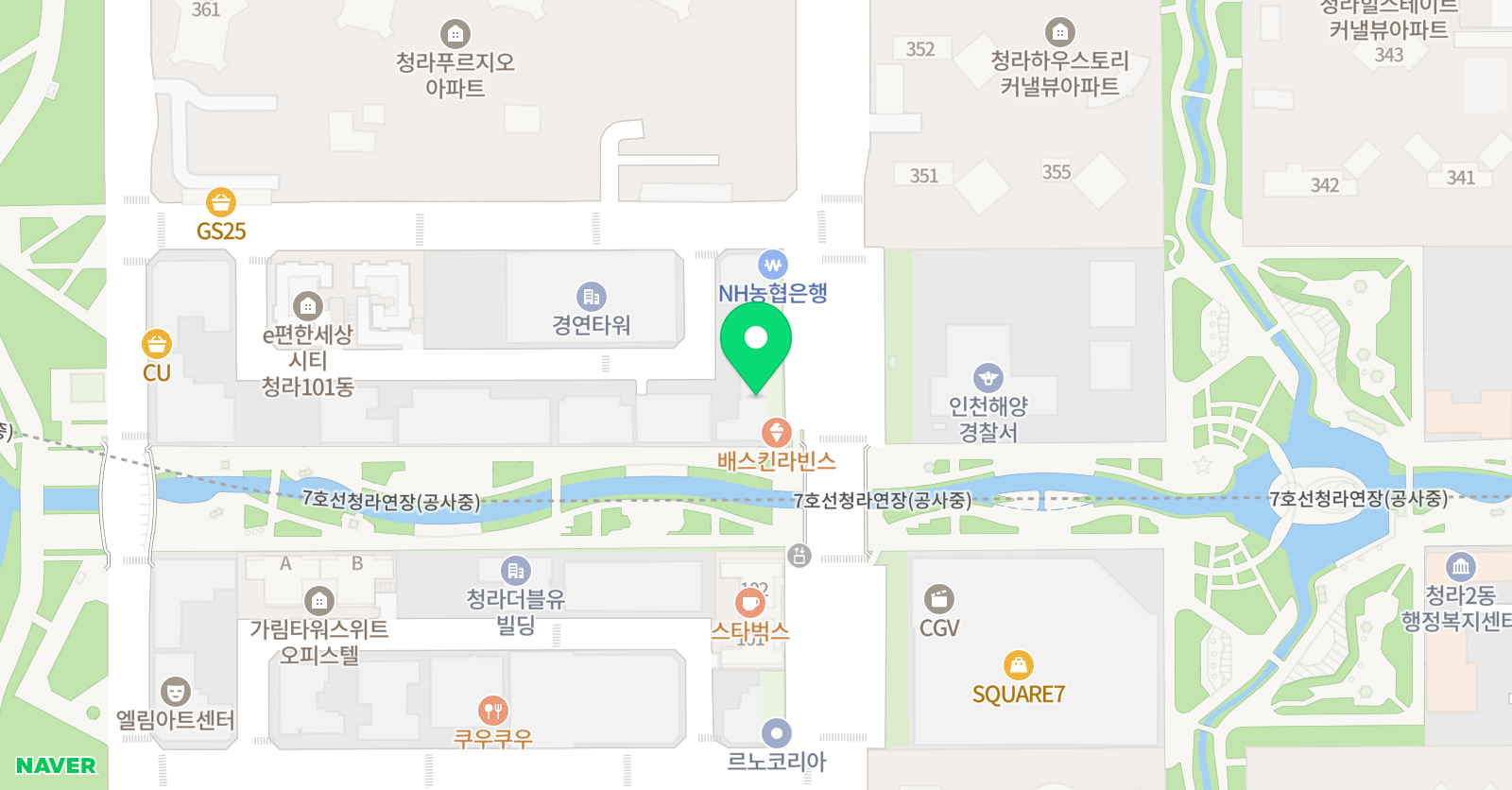 DYB최선 어학원 청라캠퍼스 위치