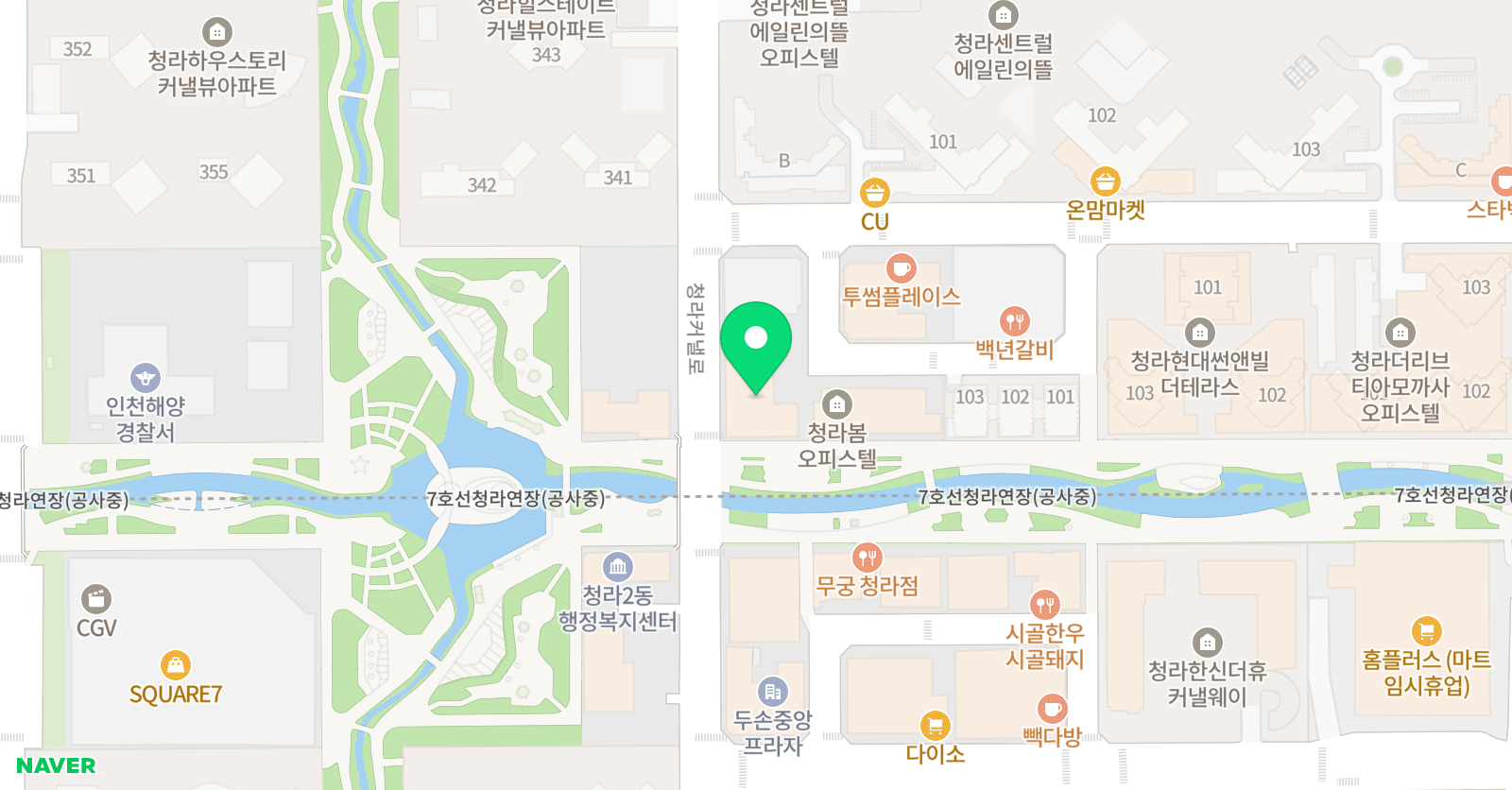 다니엘스터디센터 학원 위치