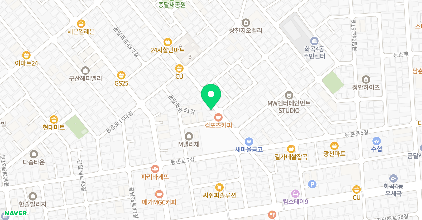 발레하니이쁘니 학원 위치