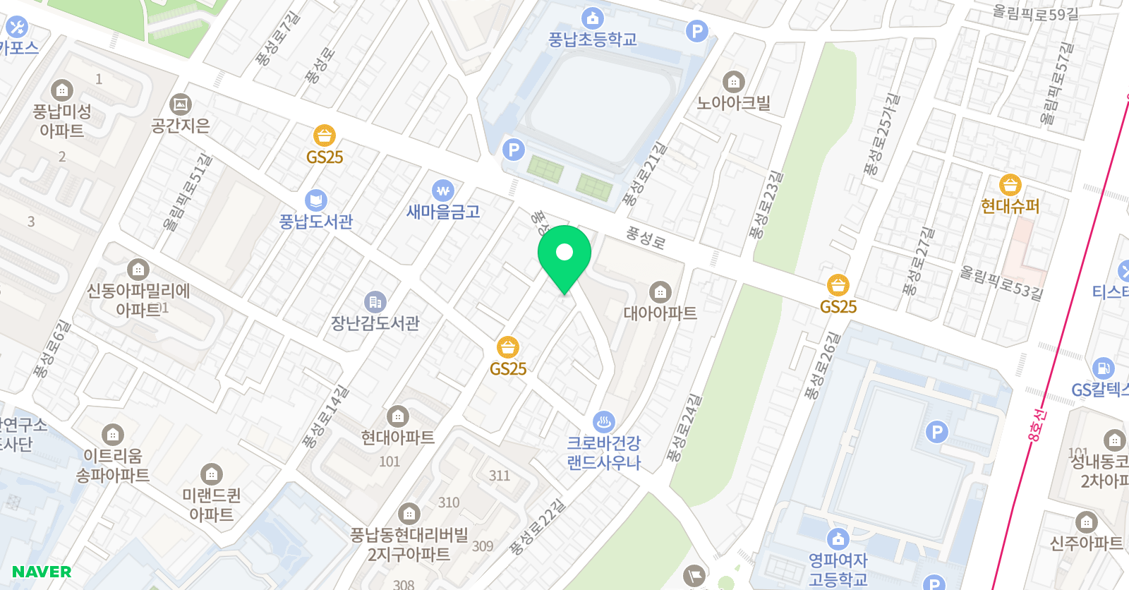 도화지 미술학원 위치