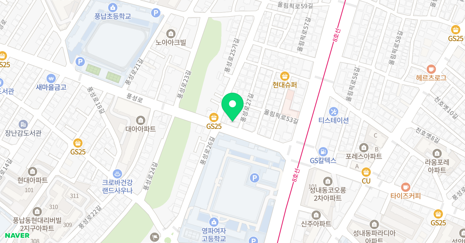 쎈 수학 러닝센터 SKY 학원 위치