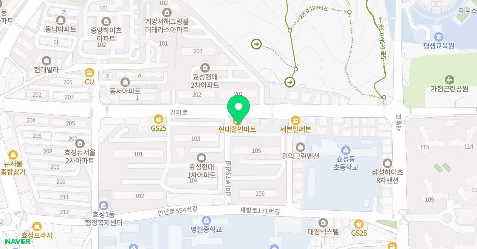 한우리 독서토론논술 인천계양효성독서교실 위치