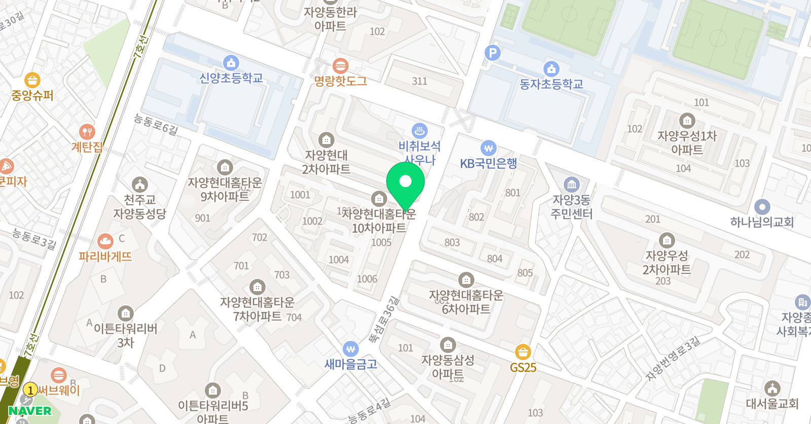 매쓰플랜 수학학원 자양제2캠퍼스 위치