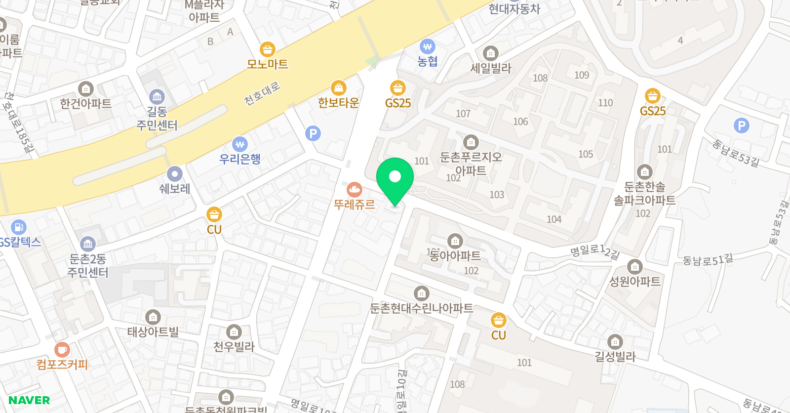 파머스 영어 강동 둔촌캠퍼스 위치