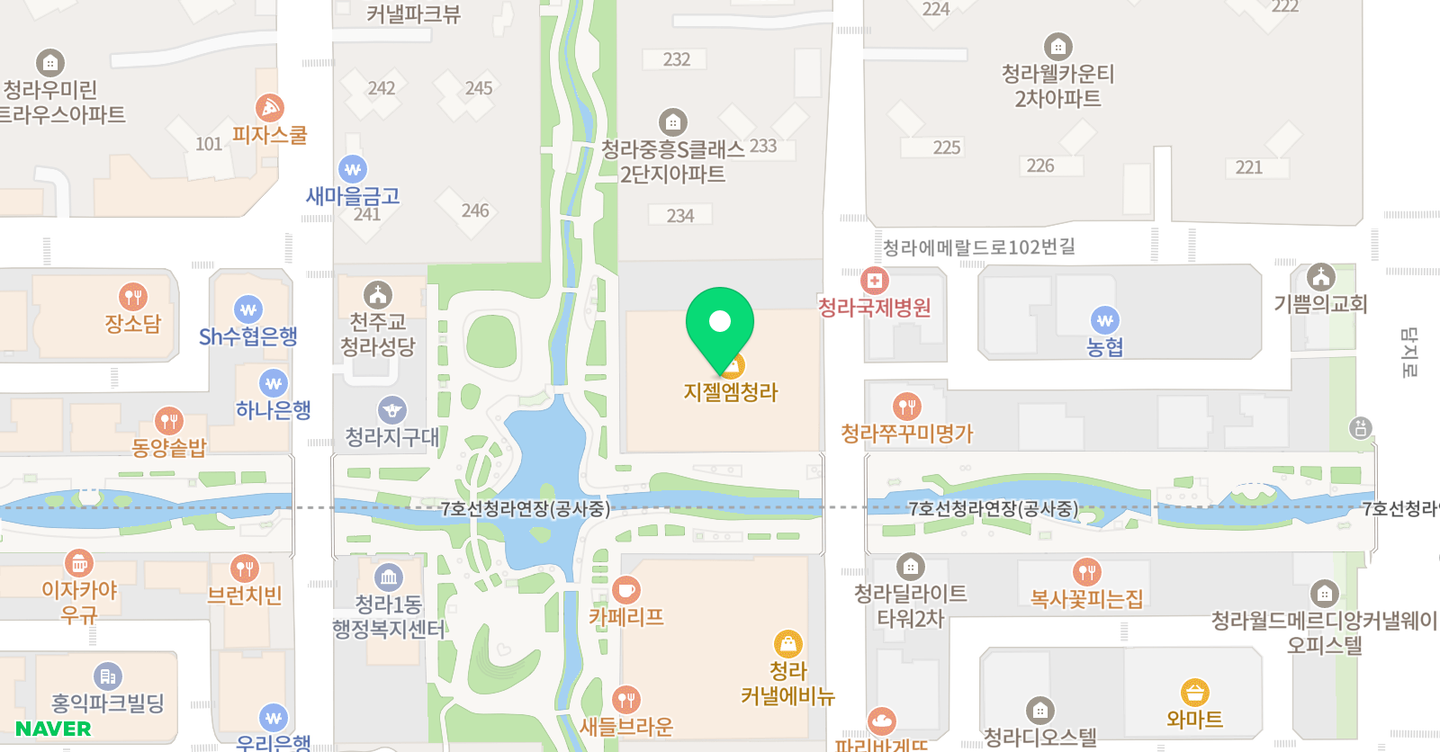KBMA 실용음악학원 청라 위치
