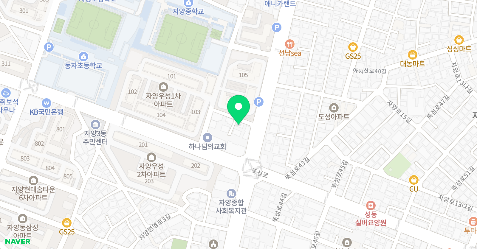 리드인 자양센터 위치