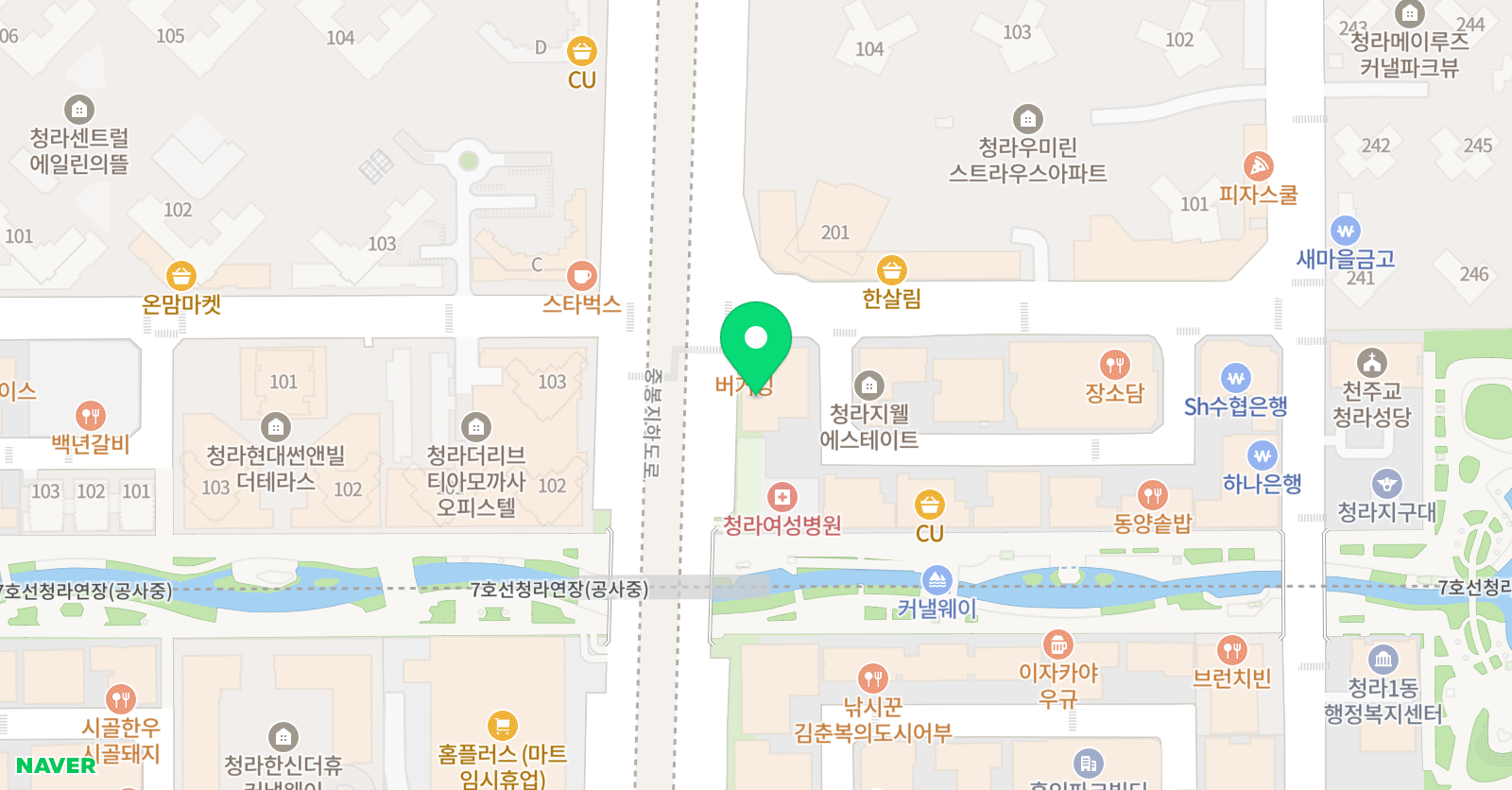 매쓰플랜 수학학원 청라지점 위치