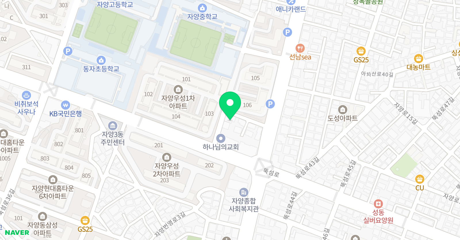 옵트미어 영수학원 위치
