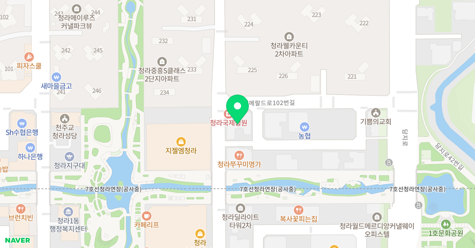 김샘학원 청라캠퍼스 위치