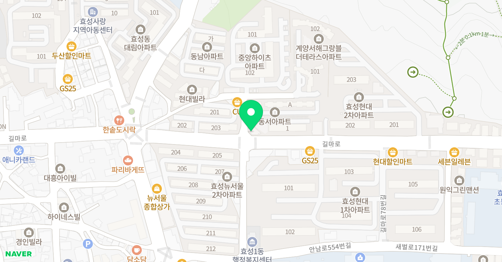 소리나무 음악학원 위치