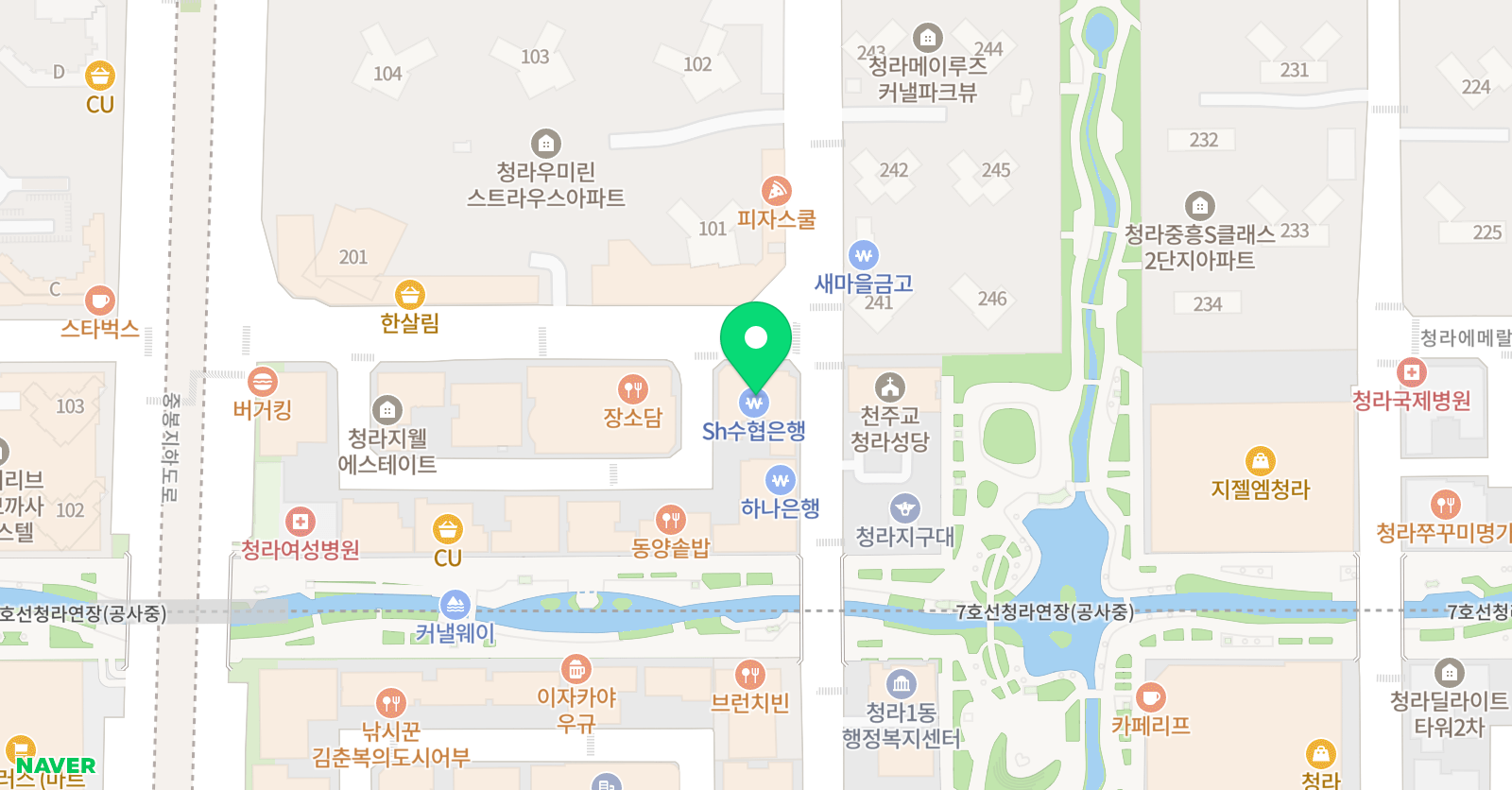 청라제이원 학원 위치