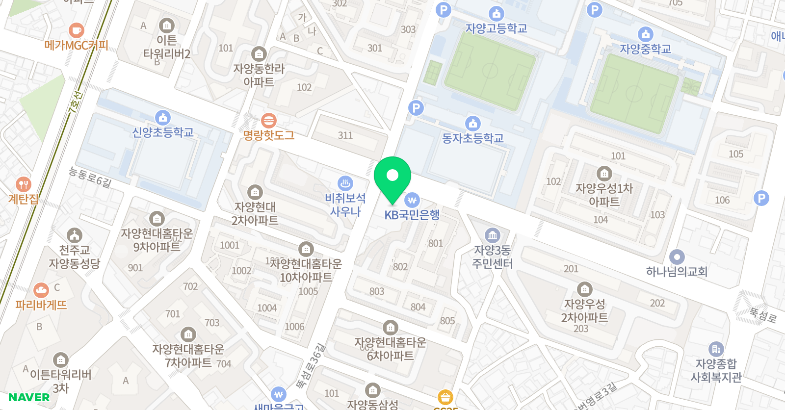 잉글리쉬무무 영어학원 자양제1학습관 위치