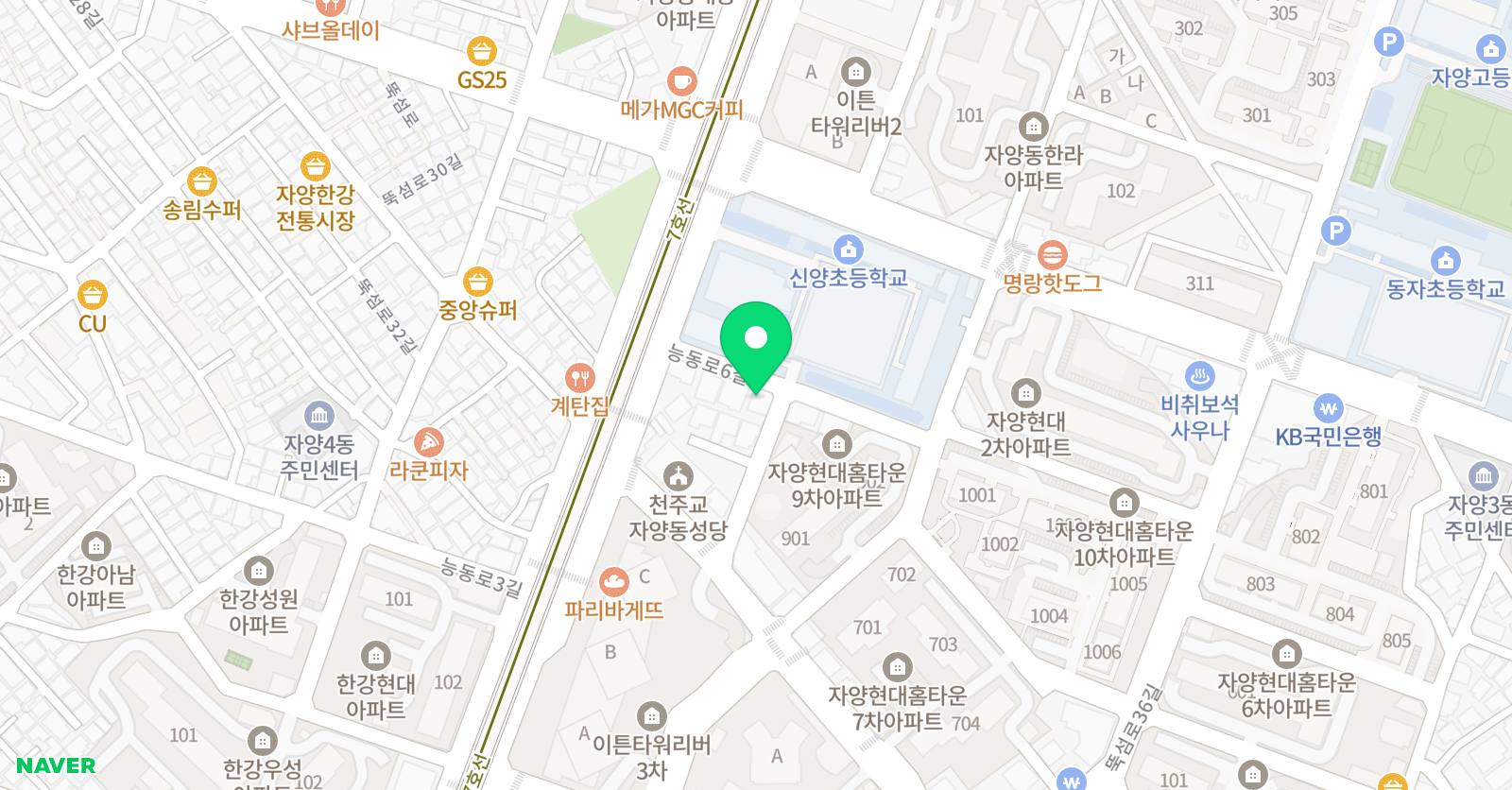 튼튼영어마스터클럽 광진자양 학원 위치