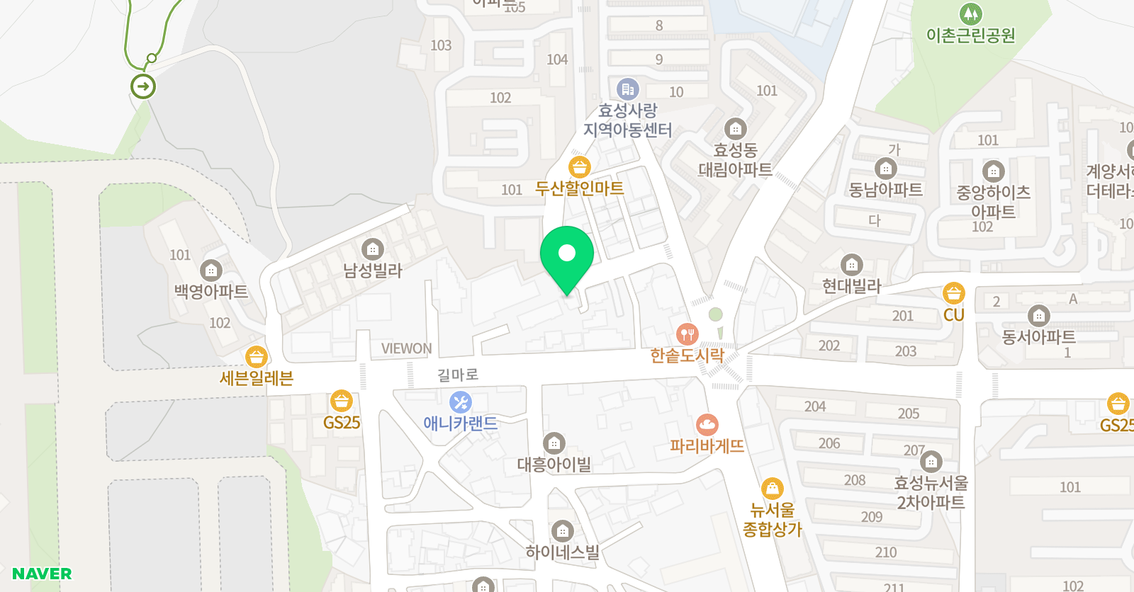 시소뮤직 실용음악학원 인천캠퍼스 위치