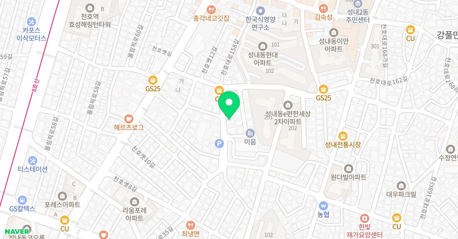 조이매스 수학학원 강동 성내센터 위치