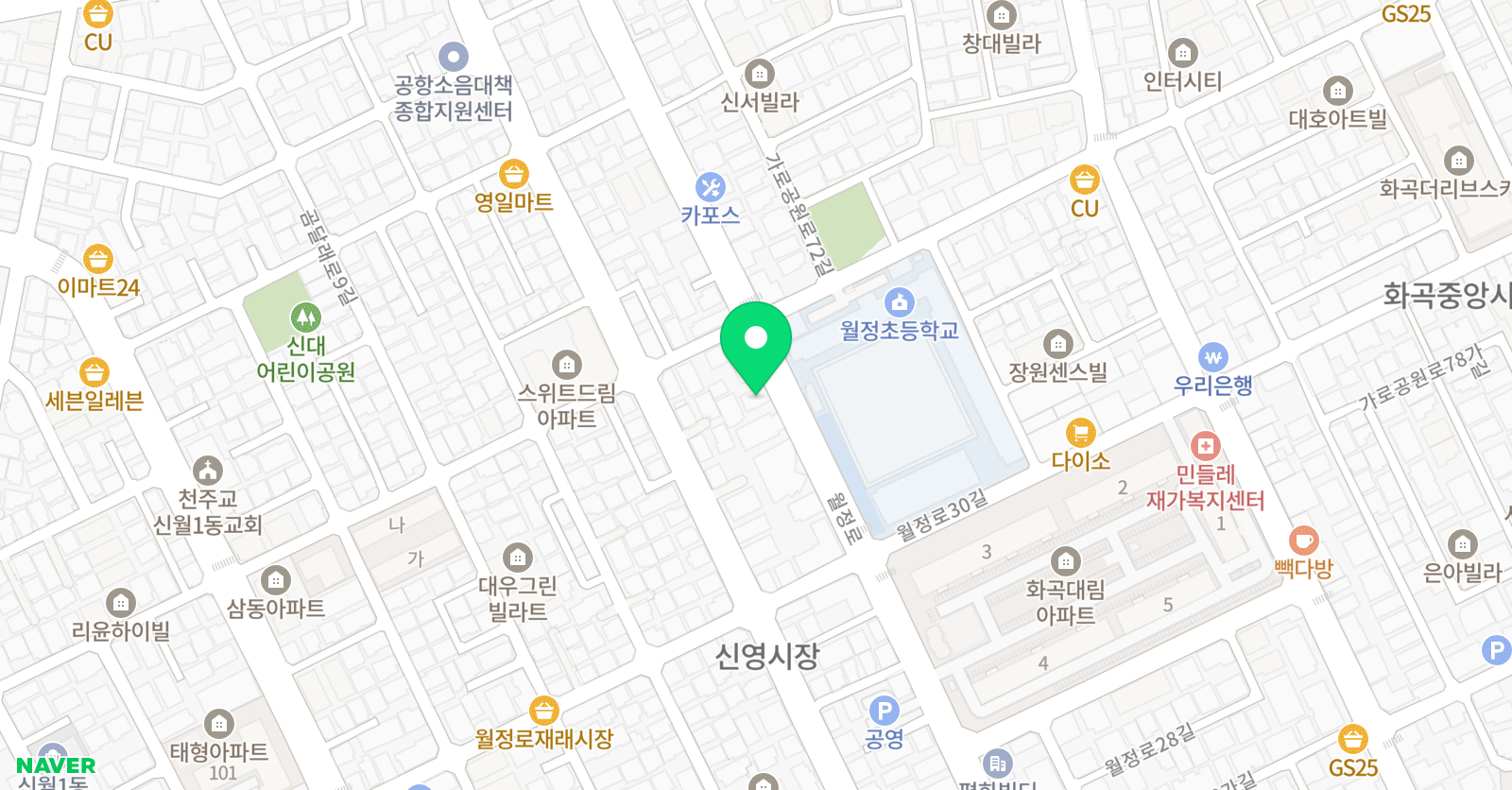 홍익블루밍아트 미술학원 위치