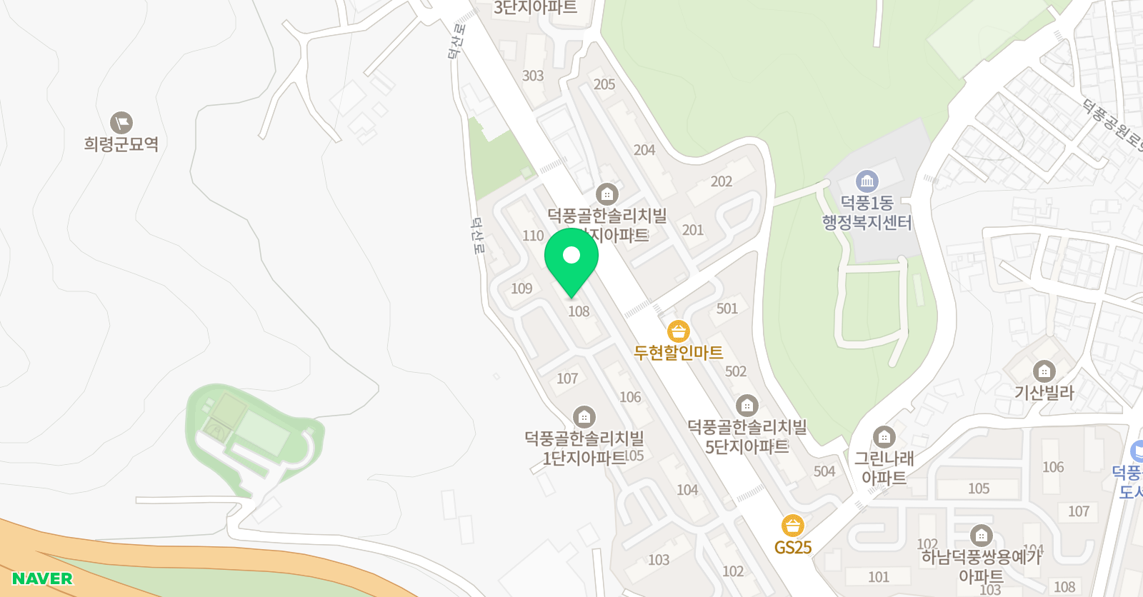 링키 영어 덕풍한솔리치빌점 위치