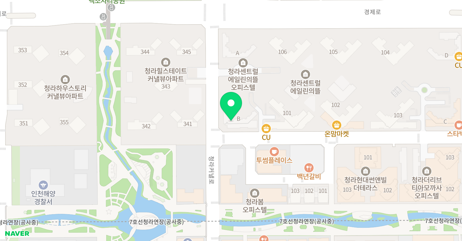유니팝 미술학원 인천청라센터 위치