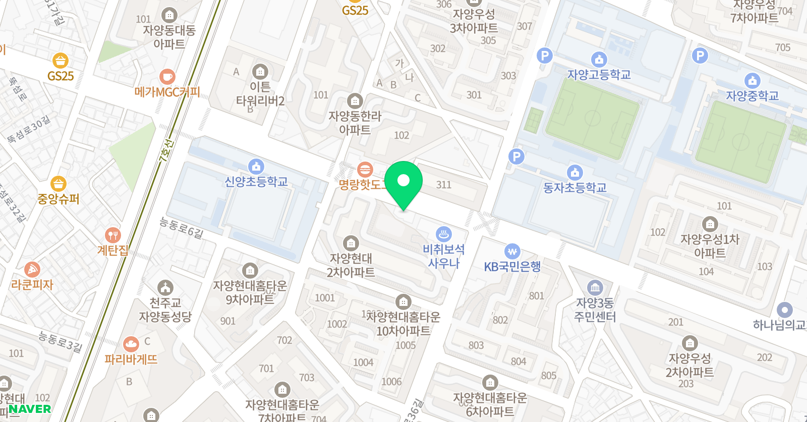 정직한153 수학학원 자양관 위치