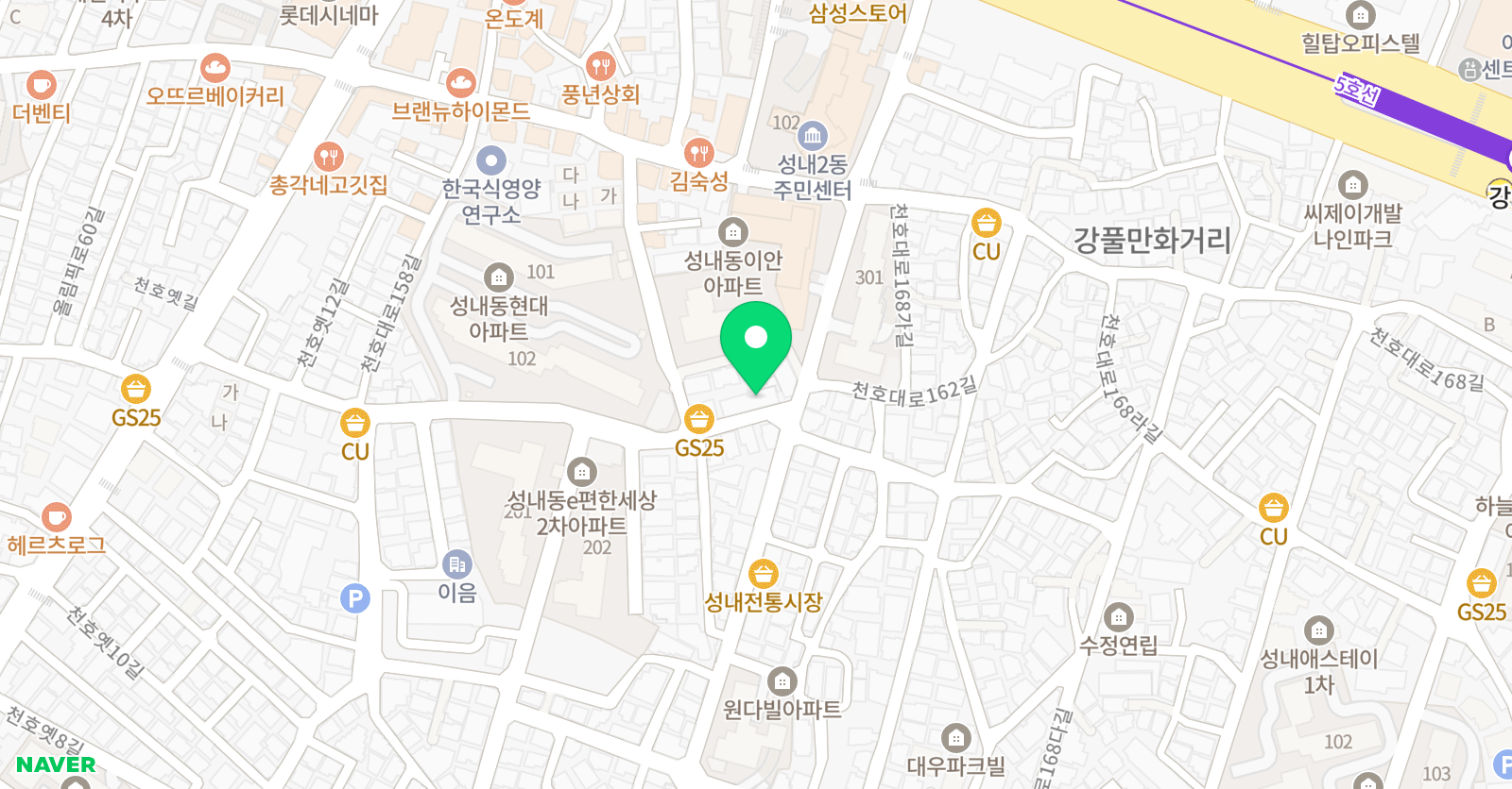희망 태권도 위치