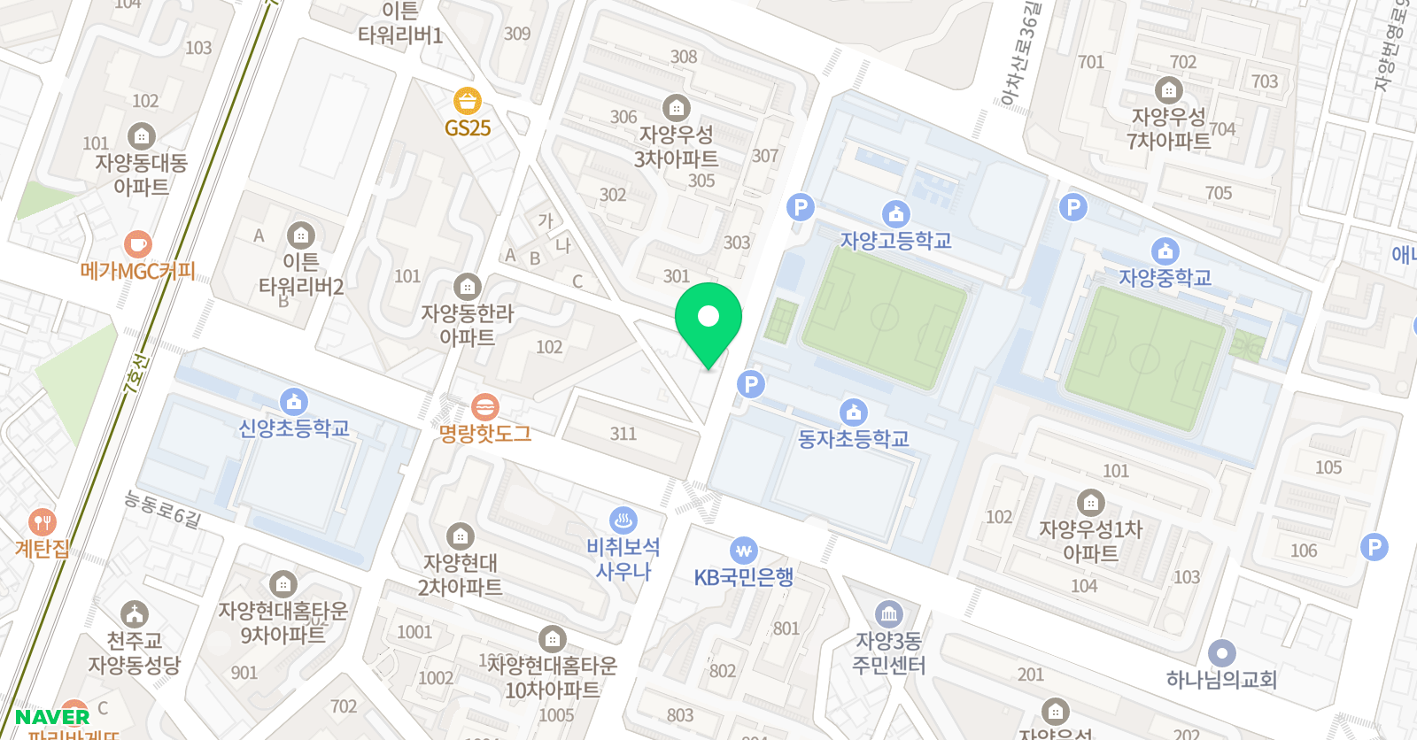해법독서자양논술교습소 위치