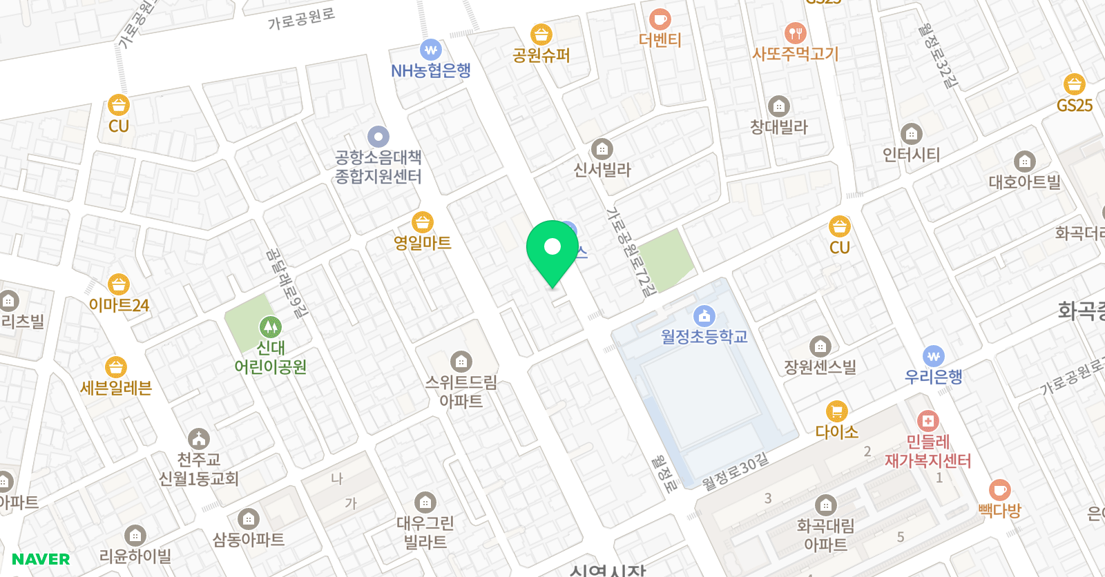 월정이룸 학원 위치