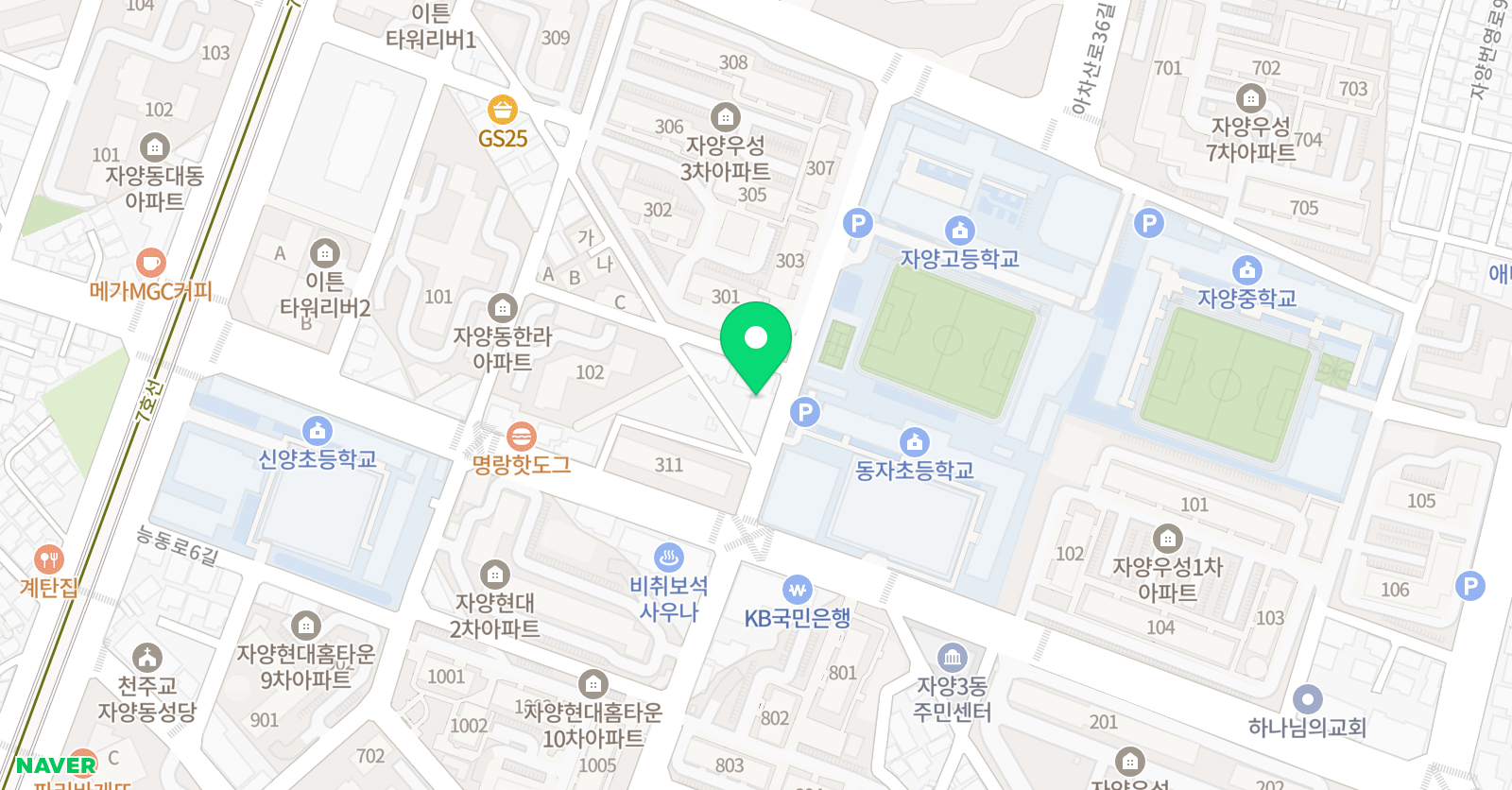 링키영어 자양 동자초점 위치