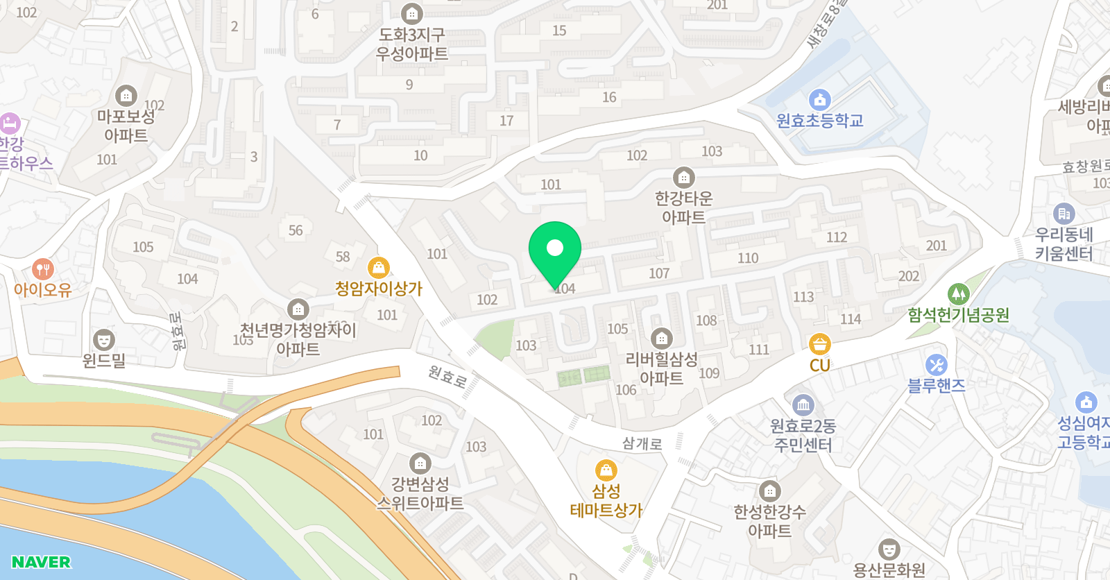 기탄 사고력교실 원효리버힐삼성점 위치