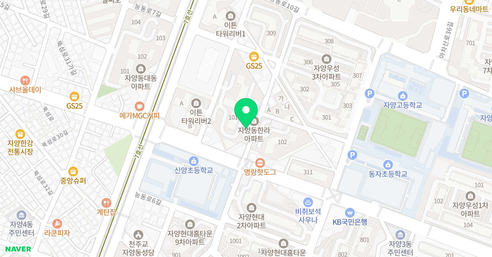 뉴런 과학학원 위치
