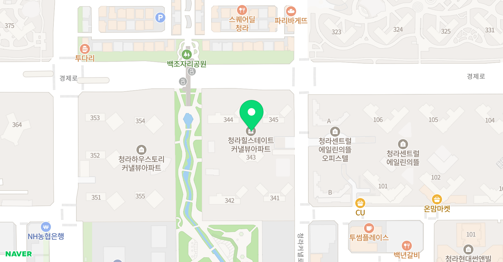 YBM홈스쿨 청라힐스테이트점 위치