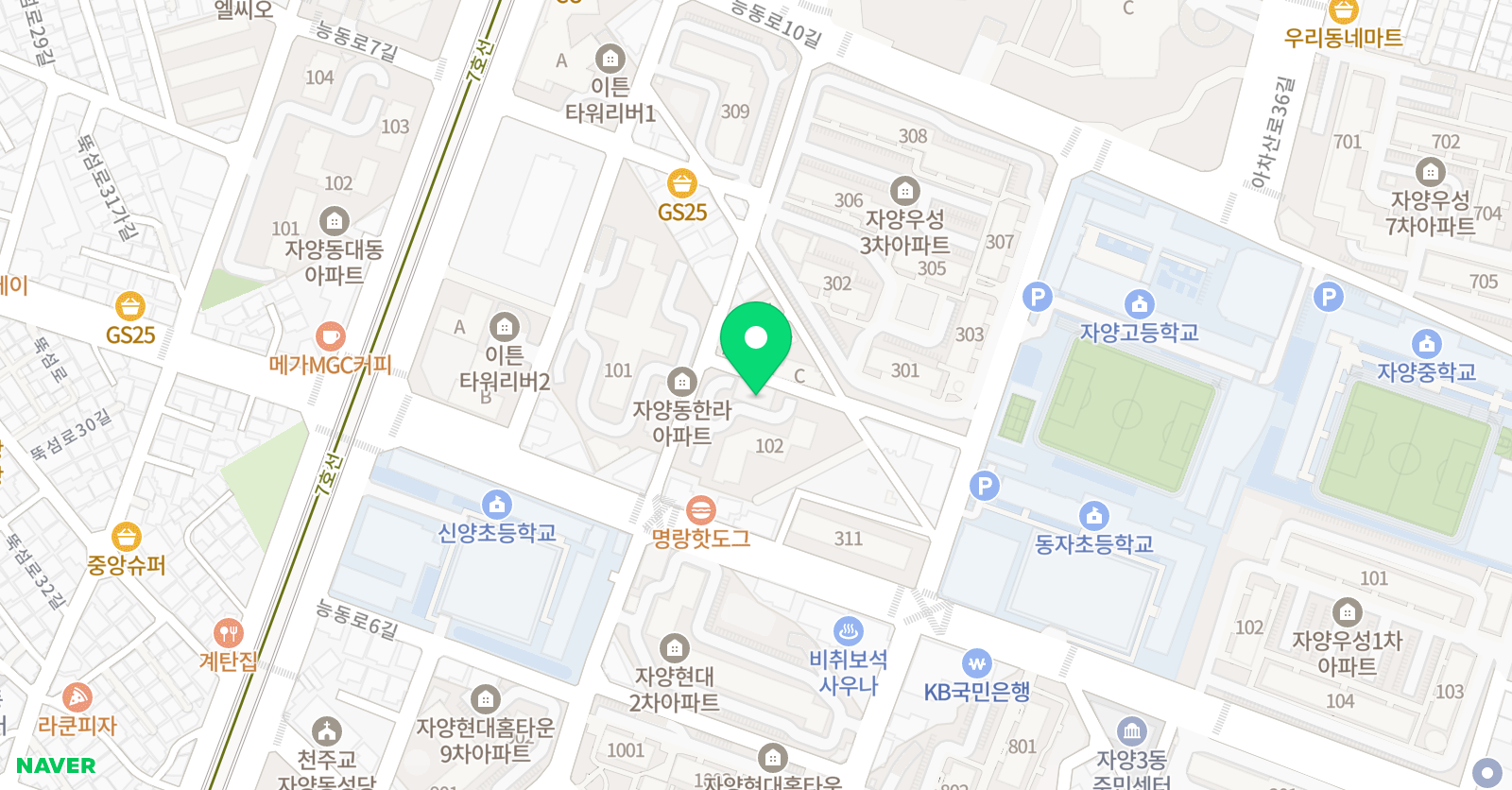 자양 WIN FC 축구교실 2호점 위치