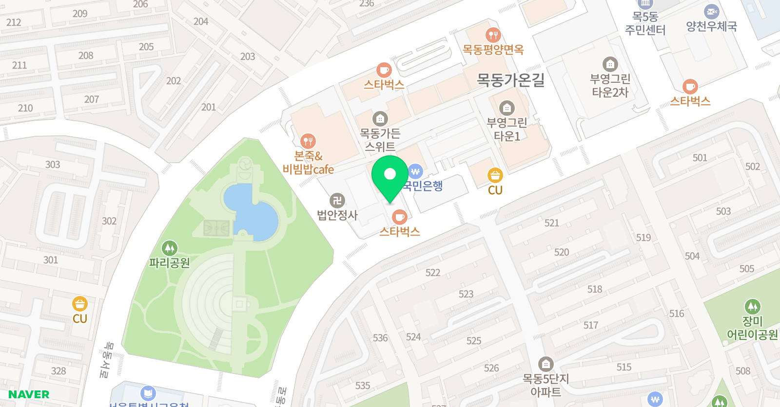 정이조 영어학원 글로벌캠퍼스 위치