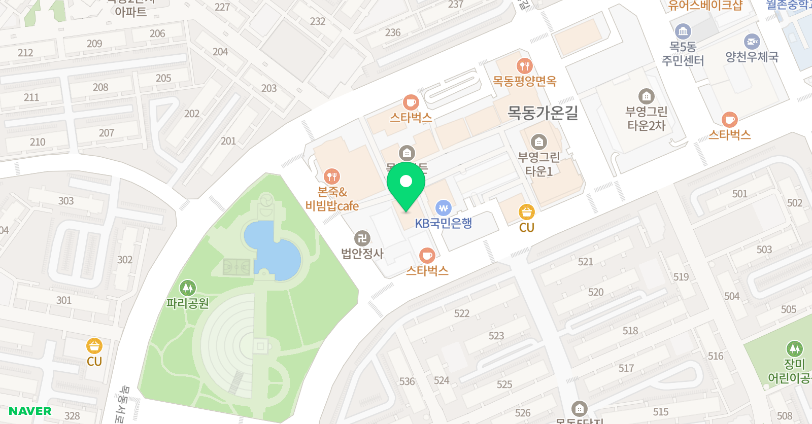 올바른 수학학원 위치