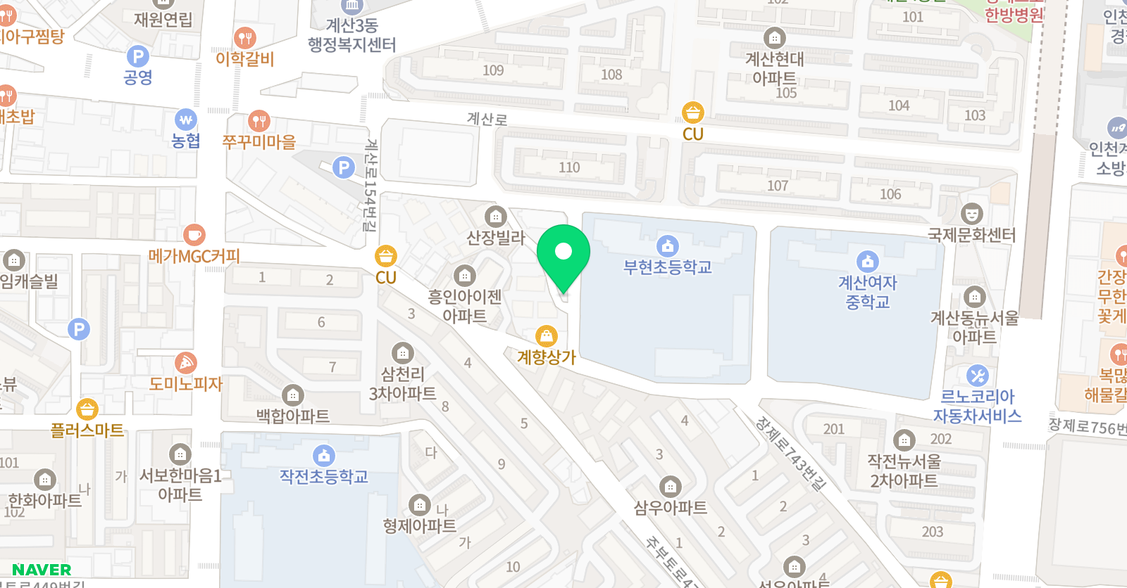 3030 영어 스마트해법 수학학원 부현학원 위치