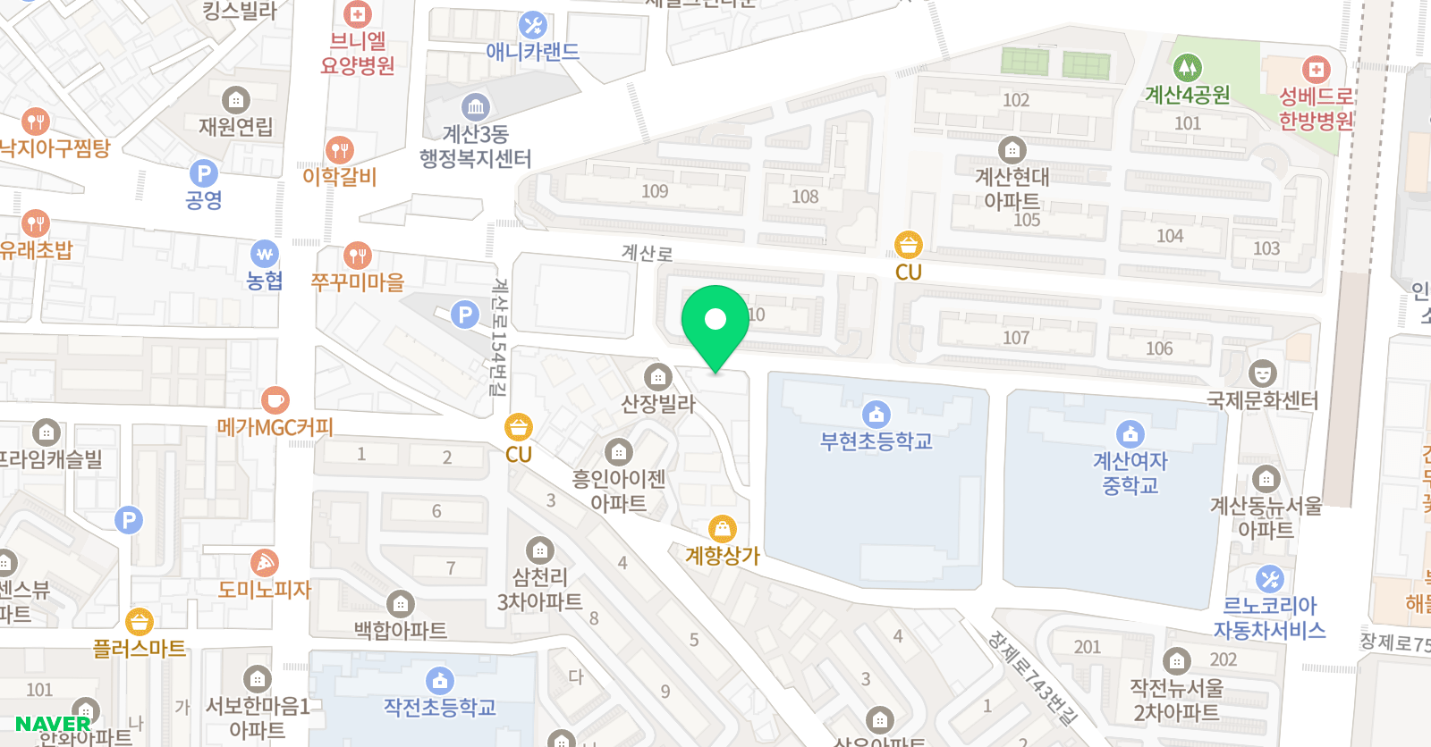 영웅백호 태권도장 위치