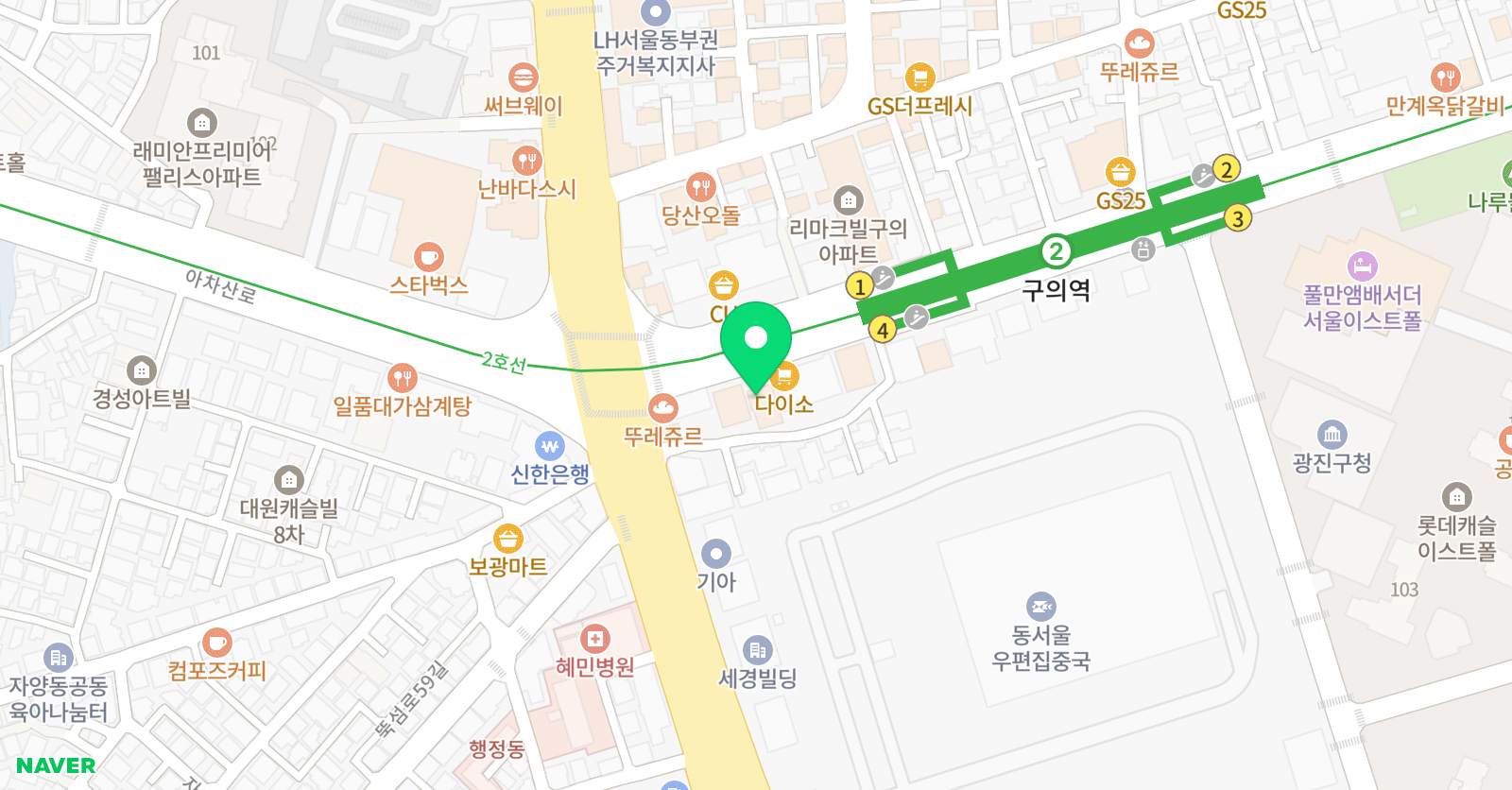 올림피아드 학원 광진캠퍼스 위치