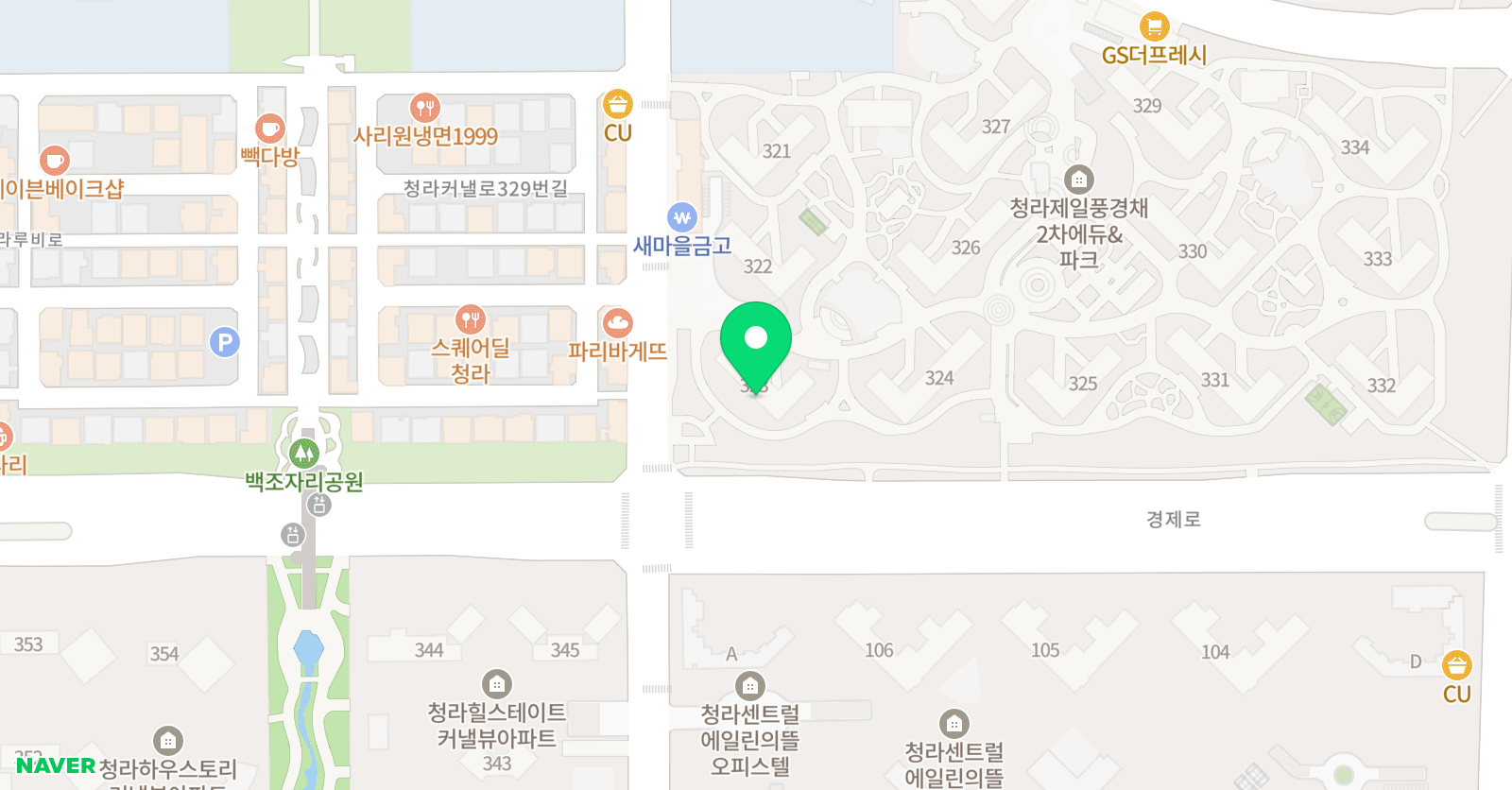 아소비 인천 청라풍경채2차점 위치