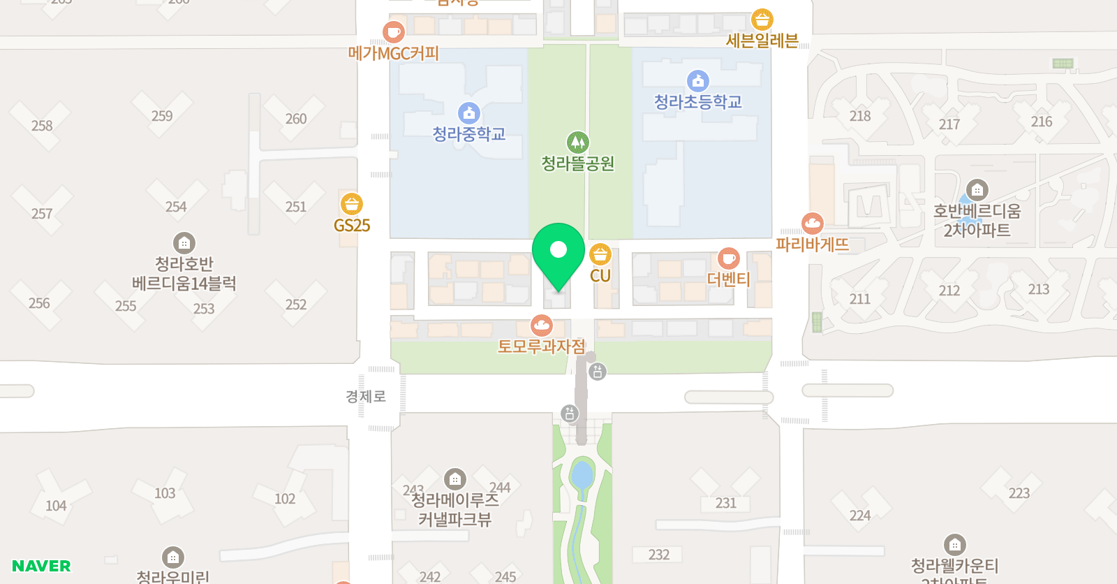 생각나래 독서토론논술교습소 청라점 위치