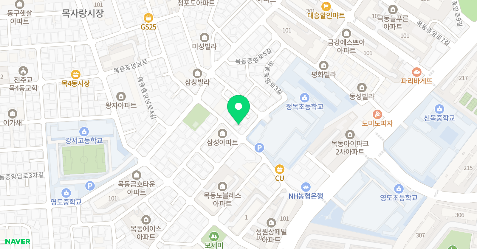 솔루니 정목 홈스쿨 위치