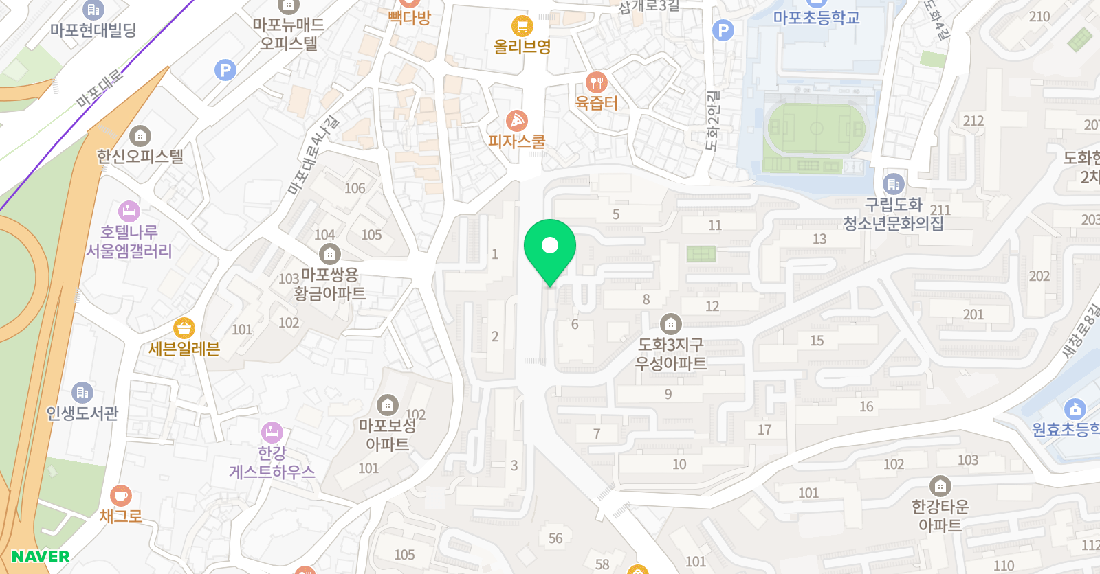 윤선생우리집앞영어교실 마포우성 위치