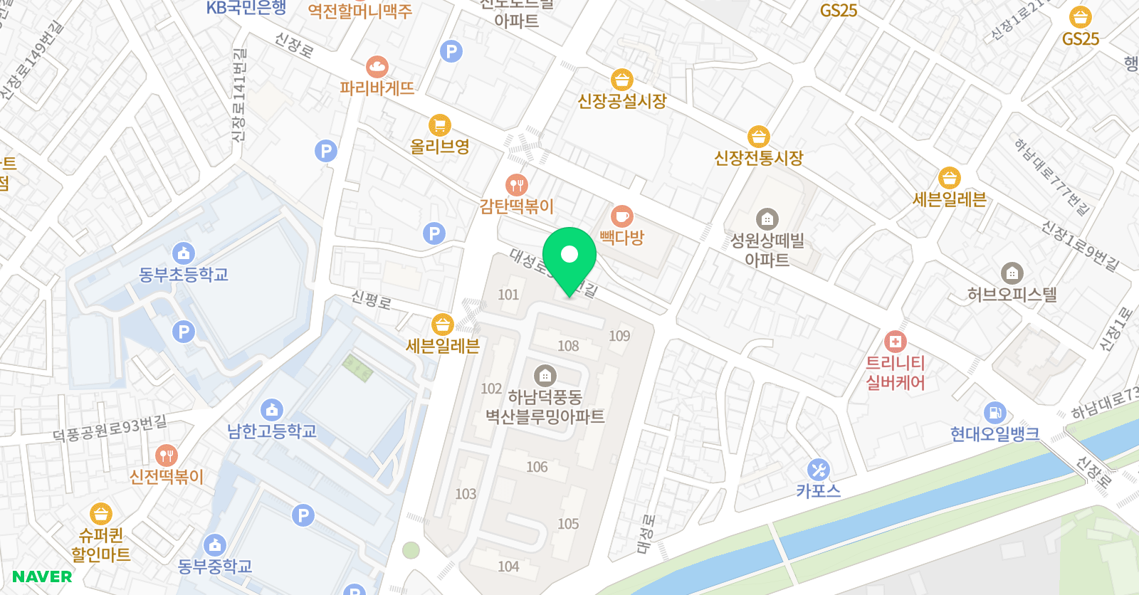 벽산블루밍 음악학원 위치