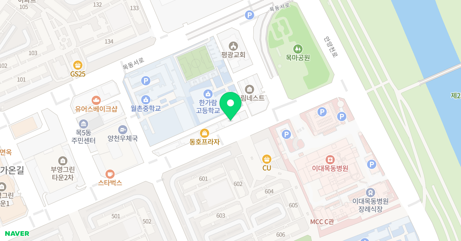 뉴스카이 수학학원 목동관 위치