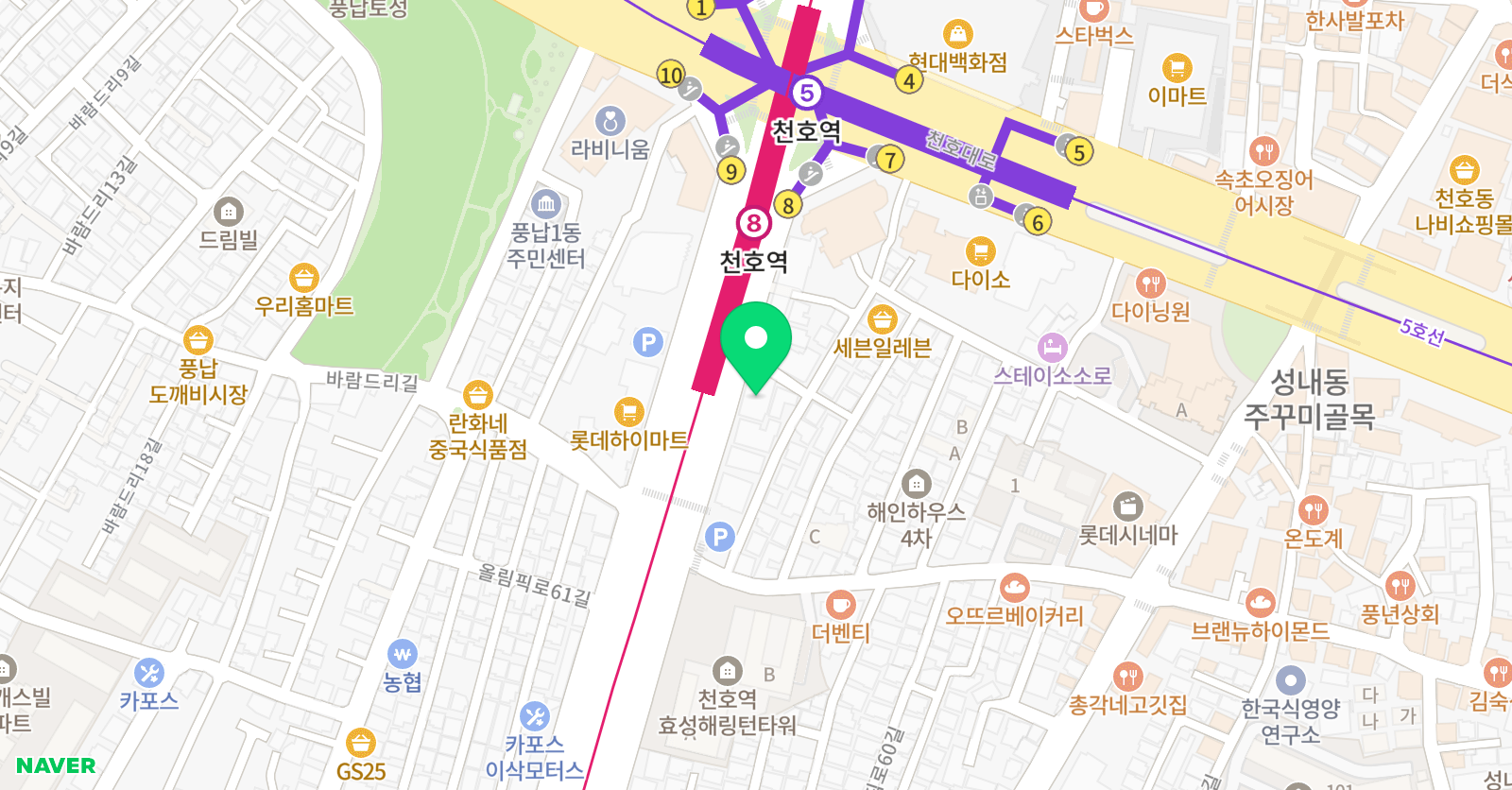 토즈스터디센터천호역점 위치
