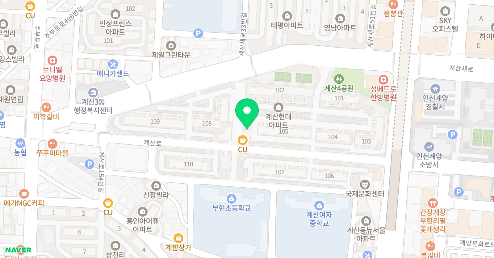 품 태권도 위치