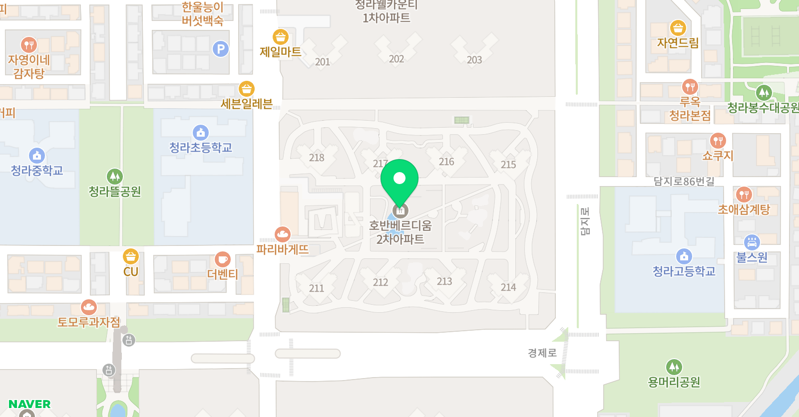 셀파우 등생교실 청라18블럭호반점 위치